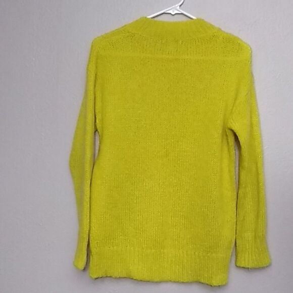 Bar III Loosely Knit Mustard Mohair Sweater - XS - Picture 6 of 8